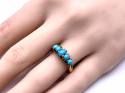 9ct Rose Gold Turquoise 5 Stone Ring