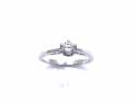 9ct White Gold Diamond Solitaire Ring