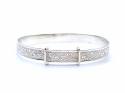 Silver Filagree Pattern Baby Bangle