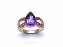9ct Amethyst Solitaire Dress Ring