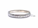 Silver Hinged Engraved Bangle 1964