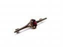 9ct Yellow Gold Garnet Brooch