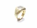 14ct Yellow gold Diamond Gents Ring