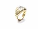 14ct Yellow gold Diamond Gents Ring