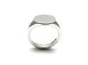 9ct White Gold Oval Signet Ring