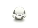 9ct White Gold Oval Signet Ring