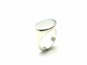 Silver Plain Oval Signet Ring