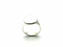 Silver Plain Oval Heavy Signet Ring