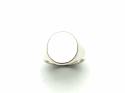 Silver Plain Oval Heavy Signet Ring