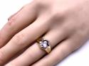 9ct Yellow Gold Amethyst Solitaire Ring