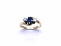 18ct Sapphire & Diamond 3 Stone Ring