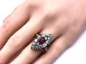 Bermese Ruby & Diamond Marquise Ring