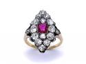 Bermese Ruby & Diamond Marquise Ring