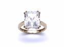 14ct Yellow Gold CZ Solitaire Ring