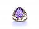 9ct Amethyst & Diamond Dress Ring