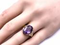 9ct Amethyst & Diamond Dress Ring