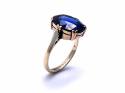 9ct Synthetic Sapphire Solitaire Ring