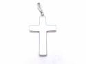 Silver Heavy 2 Sided Cross Pendant