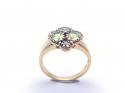 9ct Yellow Gold Peridot Cluster Ring