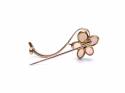 An Old Opal & Ruby Flower Brooch