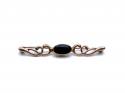 9ct Yellow Gold Onyx Brooch