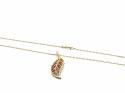14ct Garnet Leaf Pendant & Chain