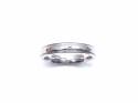 18ct White Gold Plain Wedding Ring