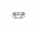 18ct White Gold Patterned Wedding Ring