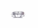 18ct White Gold Patterned Wedding Ring