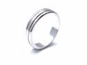 18ct White Gold Patterned Wedding Ring