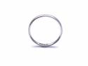 9ct White Gold Slight Court Wedding Ring 2mm J