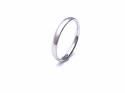 9ct White Gold Slight Court Wedding Ring 2mm J