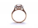 18ct Rose Gold Morganite and Diamond Cluster Ring