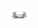 9ct White Gold Slight Court Wedding Ring 4mm N