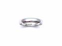 9ct White Gold Traditional Court Wedding Ring 3mm