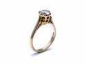 18ct Yellow Gold CZ Solitaire Ring