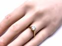 18ct Yellow Gold CZ Solitaire Ring