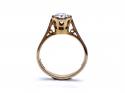 18ct Yellow Gold CZ Solitaire Ring