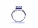 9ct Purple & White CZ Solitaire Ring