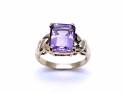 9ct Yellow Gold Amethyst Solitaire Ring