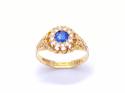 18ct Synthetic Sapphire & Diamond Ring1909