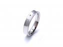 Platinum Concave Wedding Ring 4mm