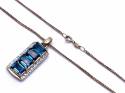 9ct Blue & White Topaz Pendant & Chain