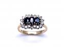 18ct Sapphire & Diamond Cluster Ring