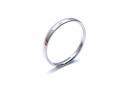 9ct White Gold Slight Court Plain Wedding Ring 2mm