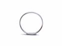 9ct White Gold Slight Court Plain Wedding Ring 2mm