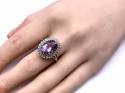 9ct Amethyst & Diamond Dress Ring