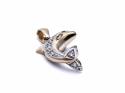 9ct Yellow Gold CZ Dolphin Pendant