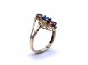 9ct Ruby & Sapphire 3 Stone Ring