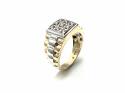 9ct Yellow Gold Diamond Signet Ring